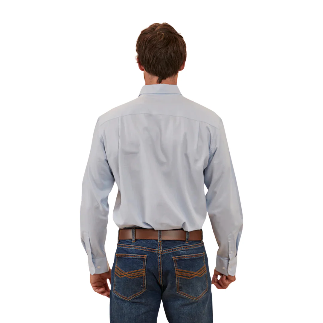 Ringers Western Mens Homestead L/S Dress Shirt (122102RW) Blue Chambray - Image 2