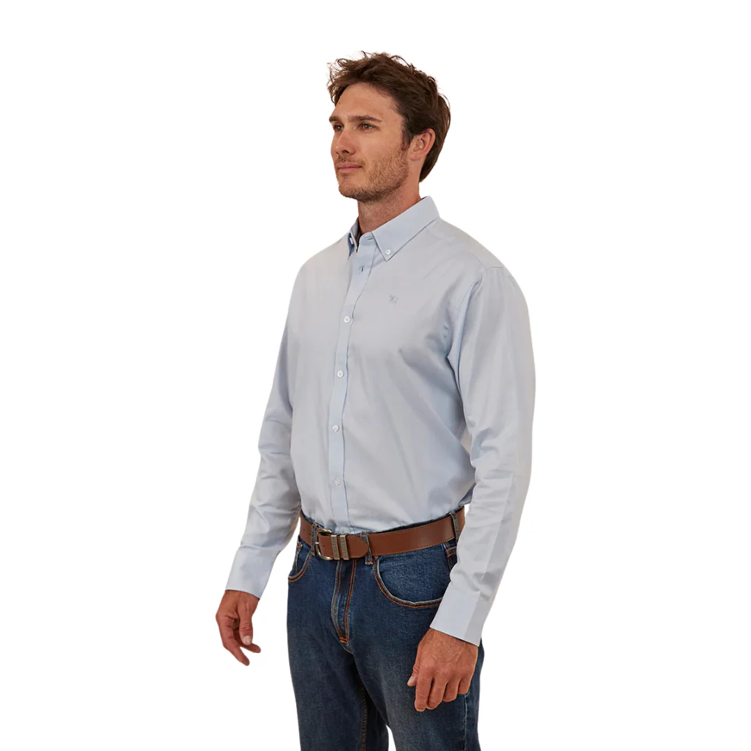 Ringers Western Mens Homestead L/S Dress Shirt (122102RW) Blue Chambray - Image 3