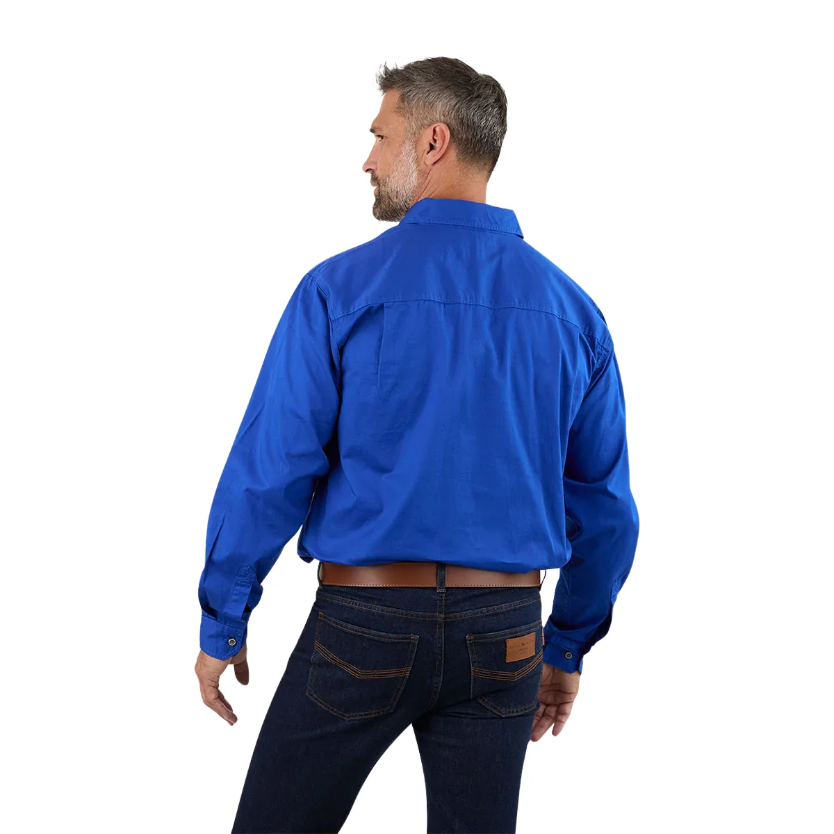 Ringers Western Mens King River Half Button Work Shirt (171110002) Royal - Image 5