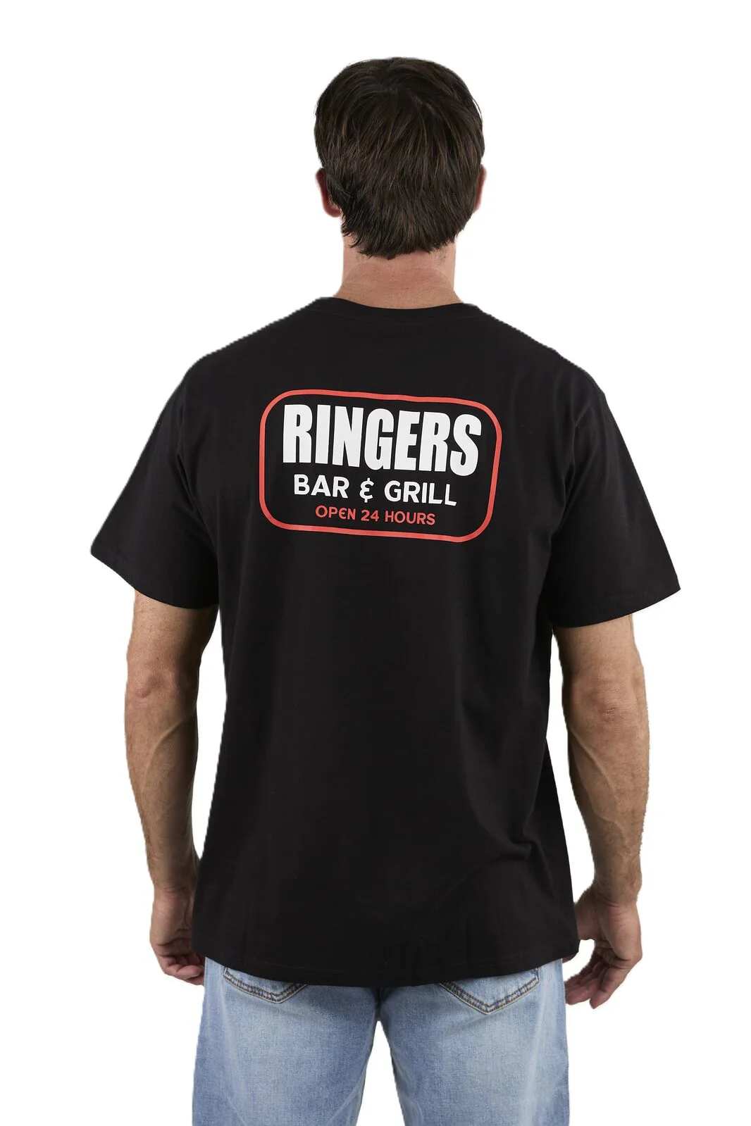 Ringers Western Mens Ringers Grill Loose Fit S/S Tee (125068RW) Black