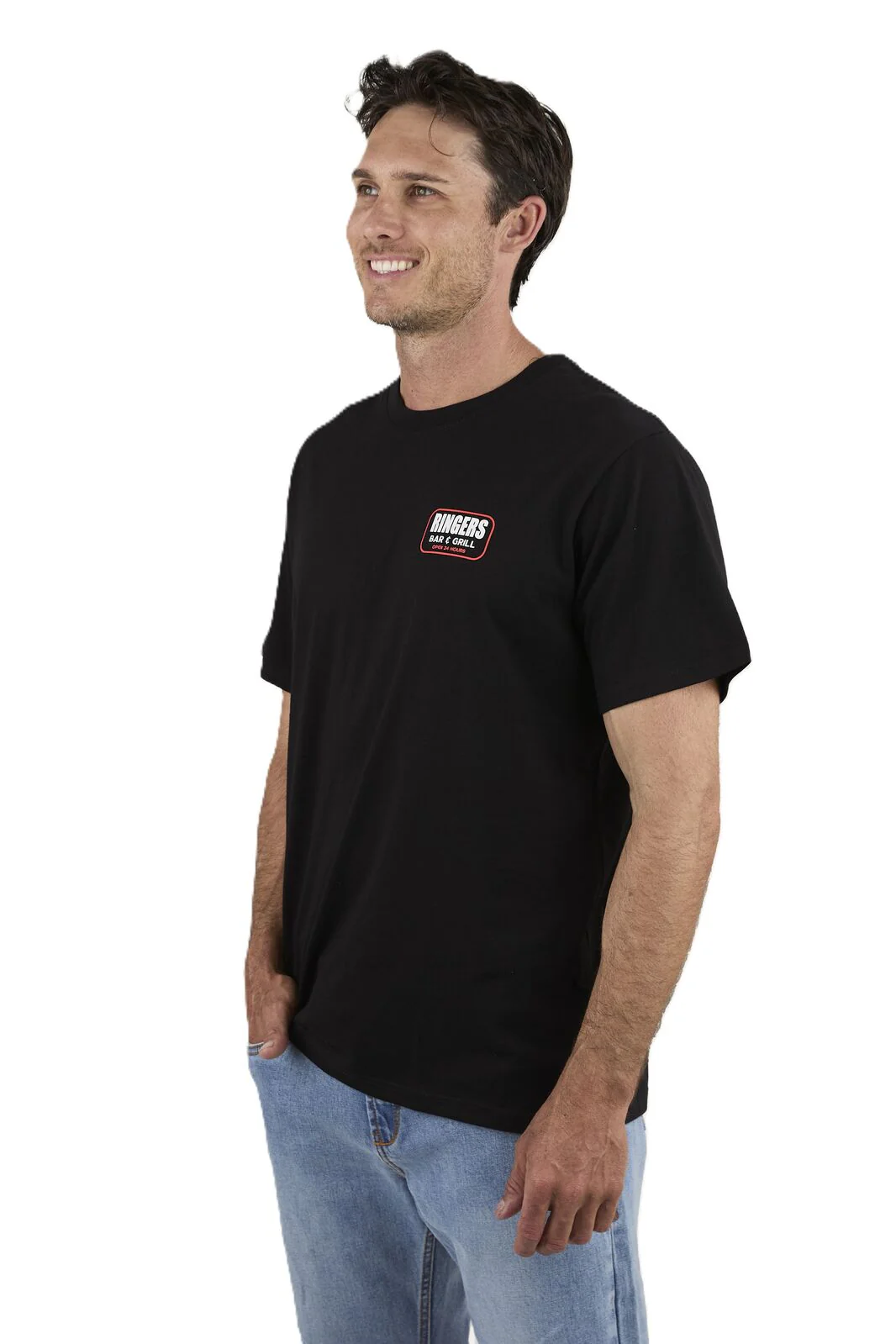 Ringers Western Mens Ringers Grill Loose Fit S/S Tee (125068RW) Black - Image 2