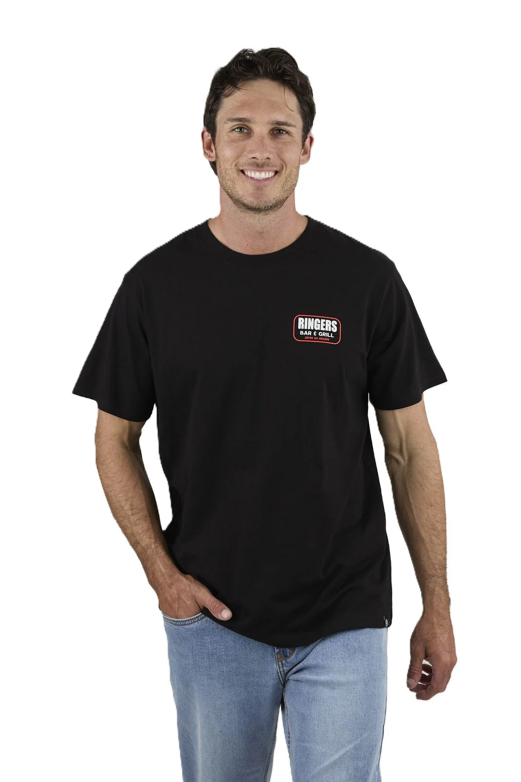Ringers Western Mens Ringers Grill Loose Fit S/S Tee (125068RW) Black - Image 3