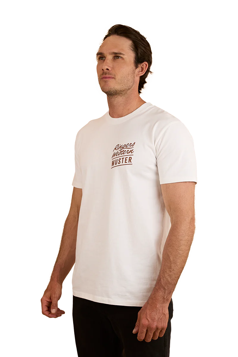 Ringers Western Mens Ringers Of The Sky S/S Tee (124074RW) White - Image 3
