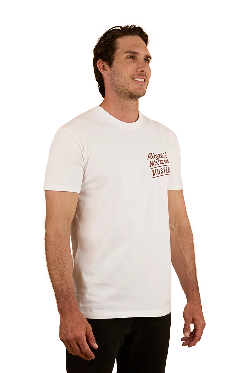Ringers Western Mens Ringers Of The Sky S/S Tee (124074RW) White - Image 4