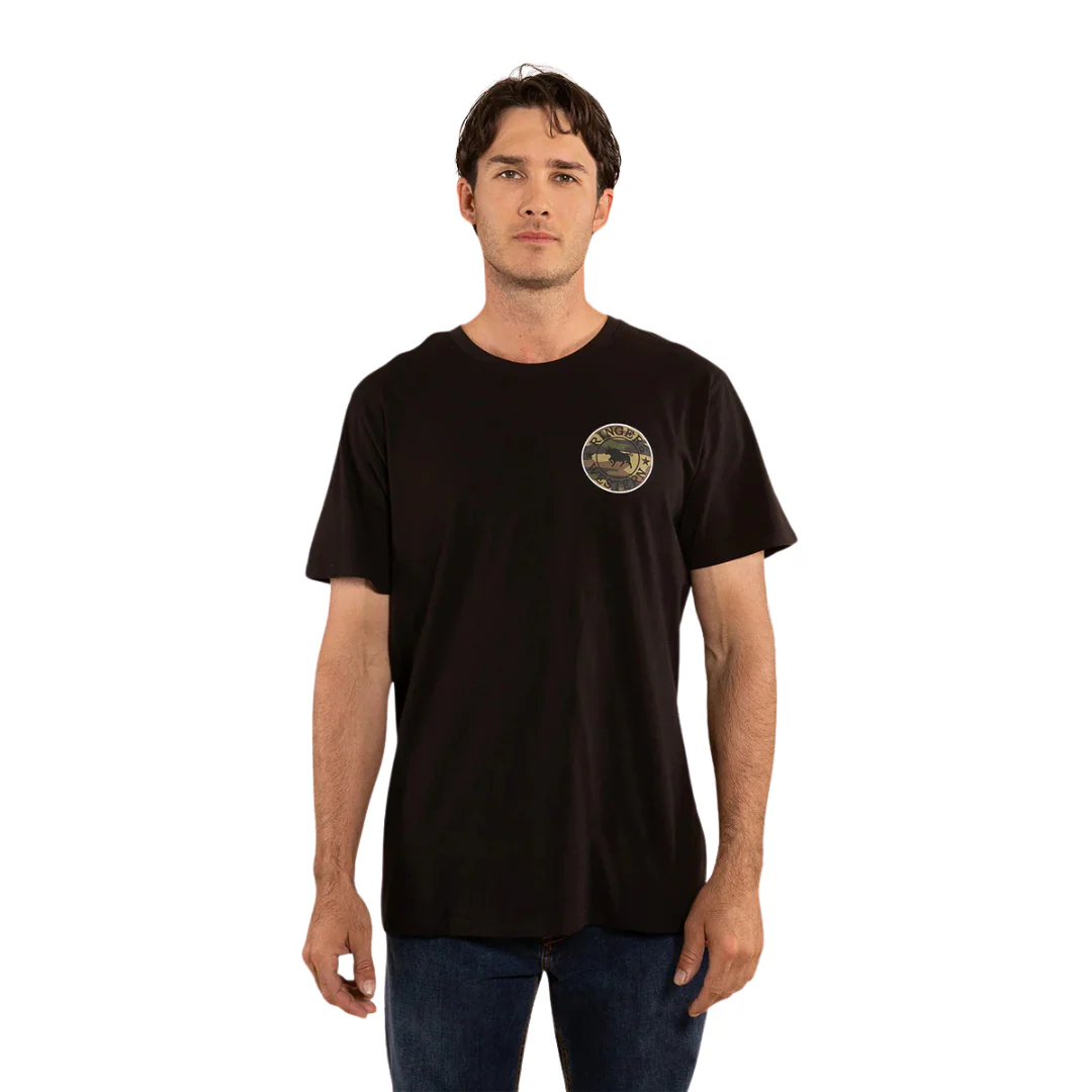Ringers Western Mens Signature Bull Loose S/S Tee (120201560) Black/Camo