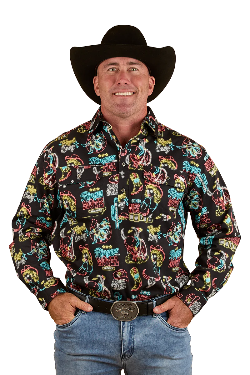 Ringers Western Mens The Dyno Limited Edition L/S Shirt (124089RW) Black/Multi