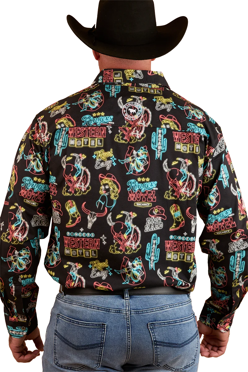 Ringers Western Mens The Dyno Limited Edition L/S Shirt (124089RW) Black/Multi - Image 5