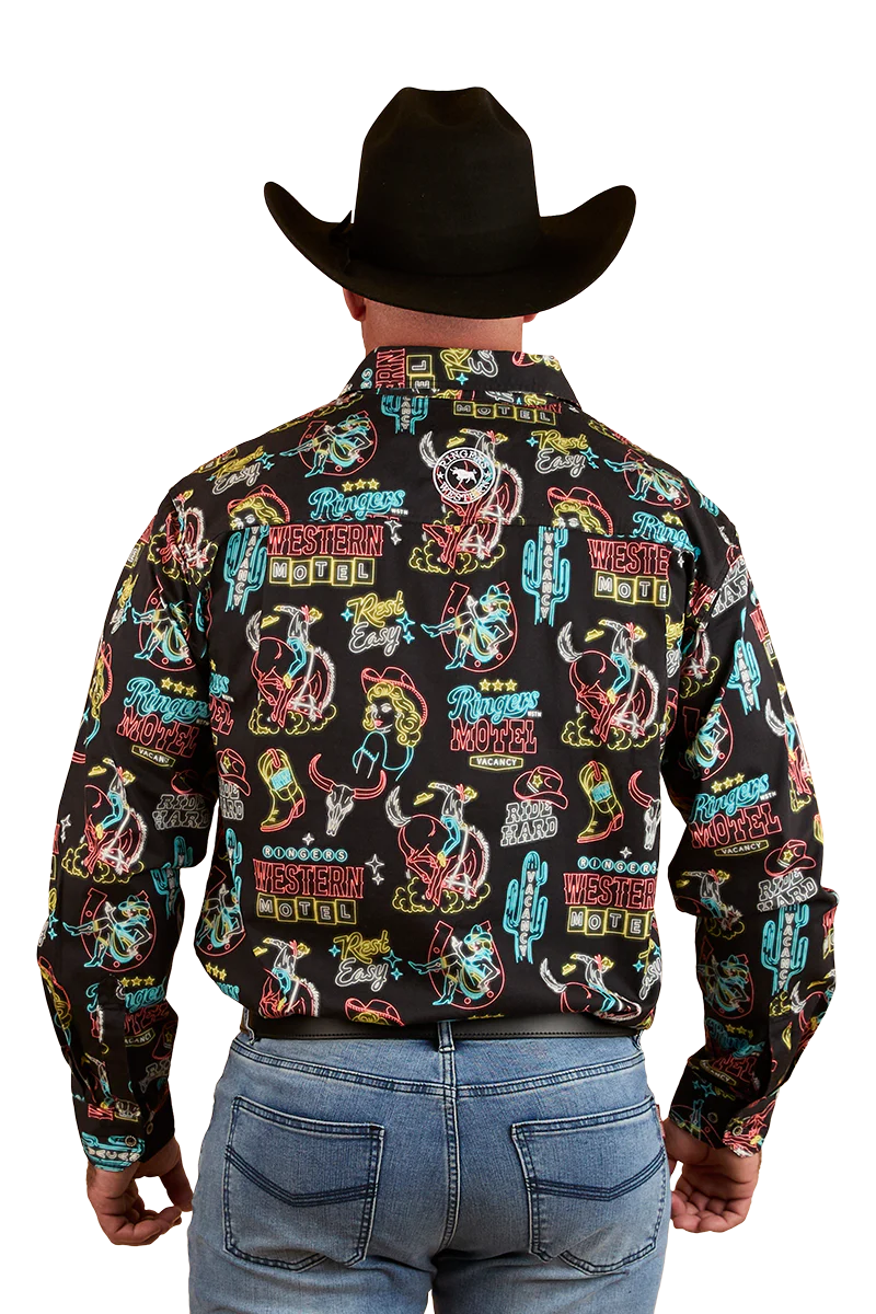 Ringers Western Mens The Dyno Limited Edition L/S Shirt (124089RW) Black/Multi - Image 6