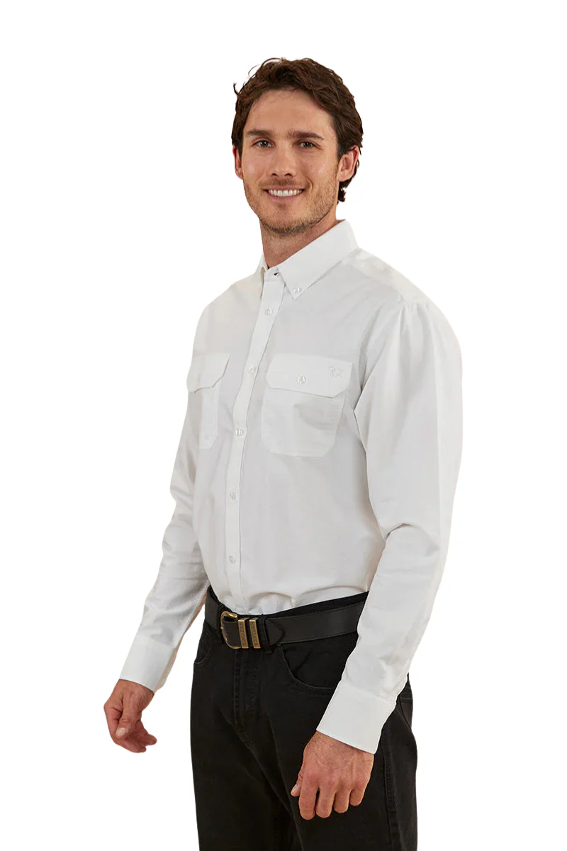 Ringers Western Mens Whyalla L/S Dress Shirt (123005RW) White [SD] - Image 2