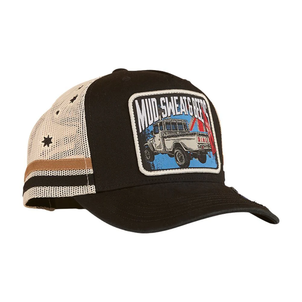 Ringers Western Mud Sweat Beers Deep Fit Trucker Cap (424032RW) Black OSFM - Image 5