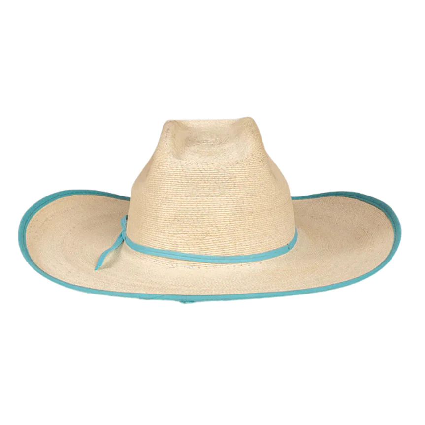Ringers Western Sterling Western Straw Hat (721072RW) Natural/Aqua - Image 4
