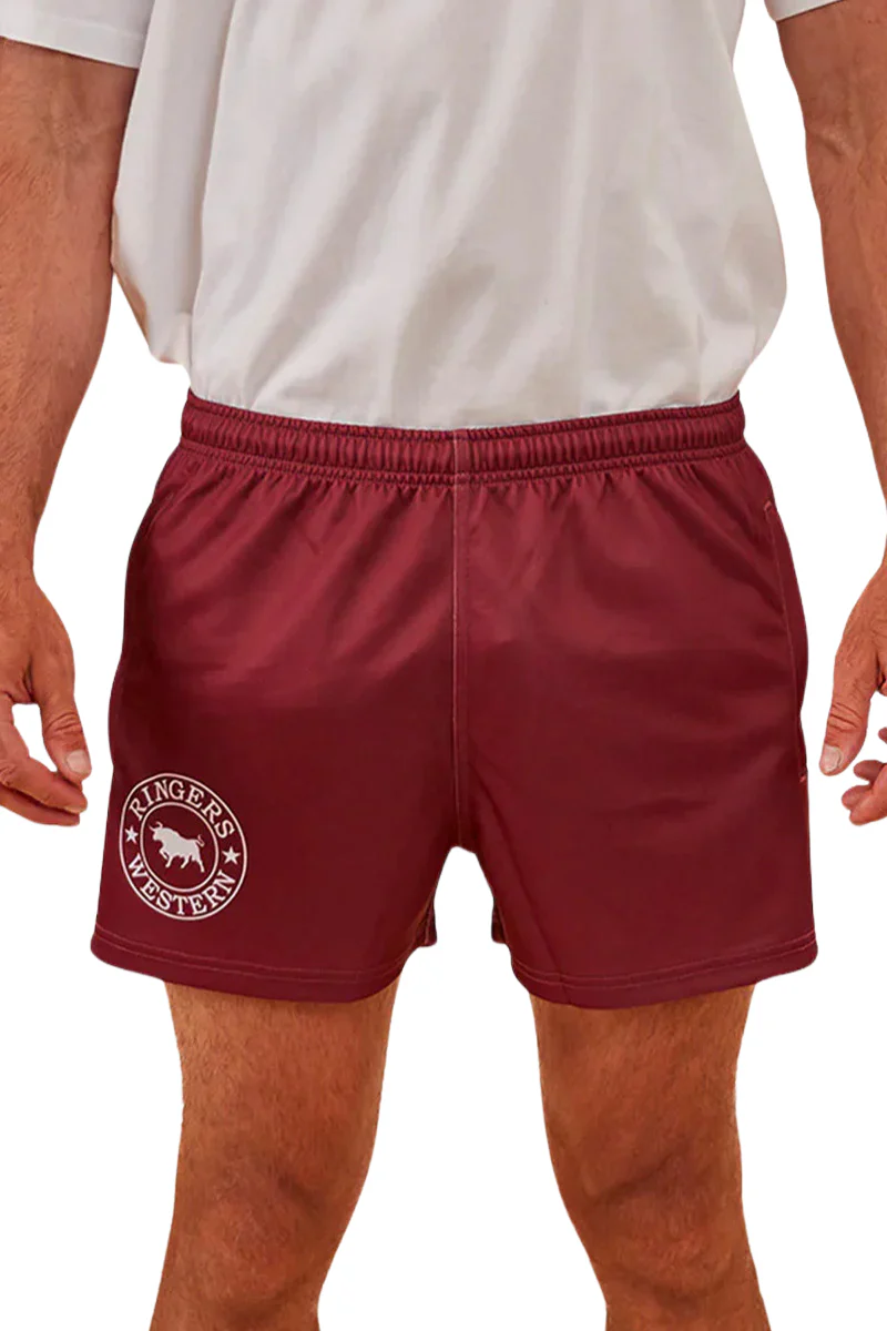 Ringers Western Unisex Footy Shorts (123049RW) Burgundy