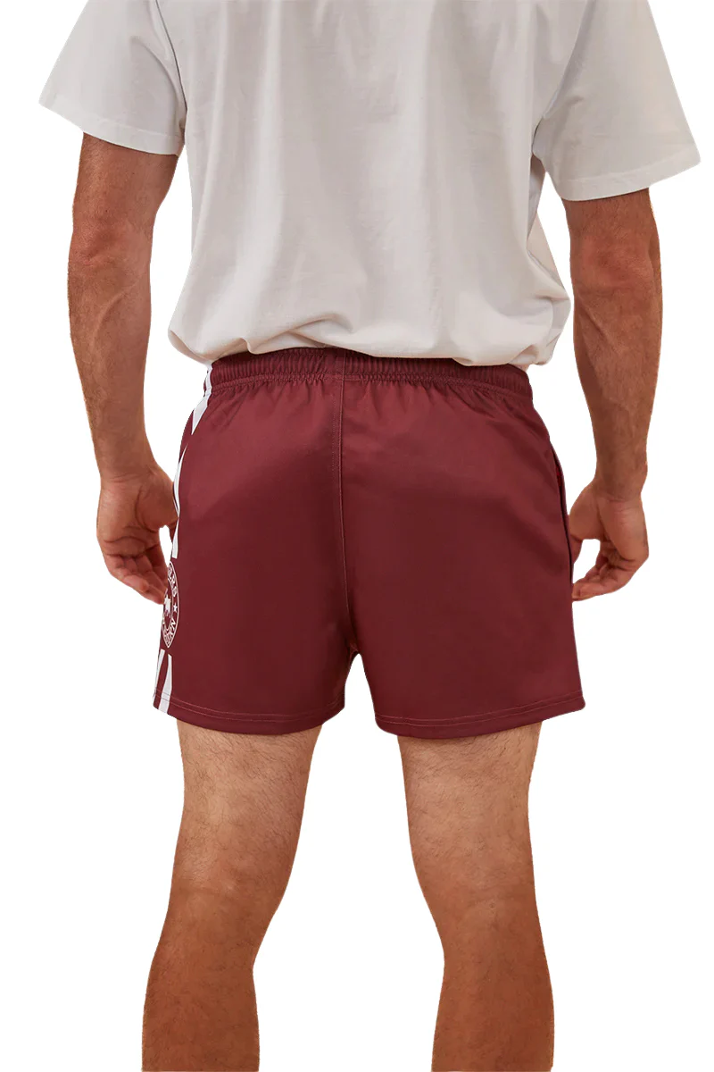 Ringers Western Unisex Footy Shorts (123049RW) Burgundy - Image 6