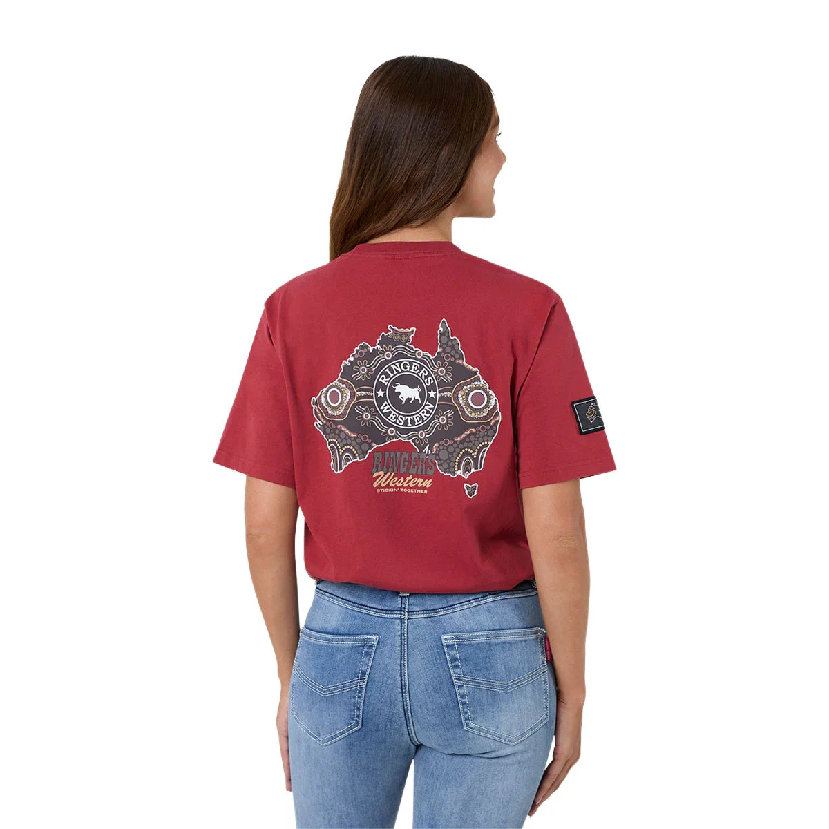 Ringers Western Unisex Garbala Classic Fit S/S Tee (425084RW) Brick Red - Image 2