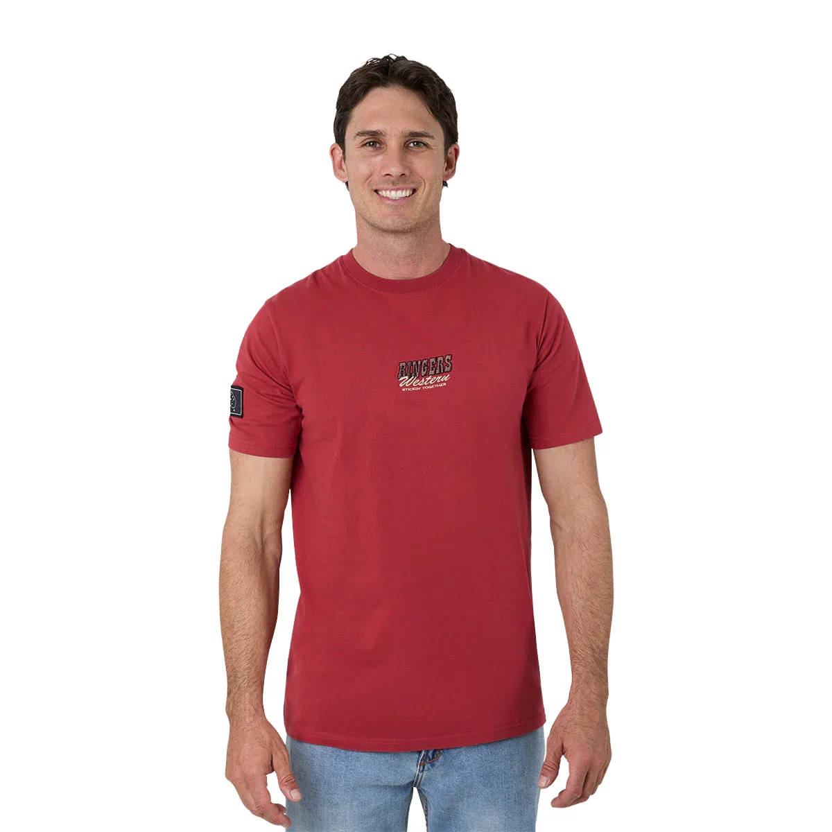 Ringers Western Unisex Garbala Classic Fit S/S Tee (425084RW) Brick Red - Image 3