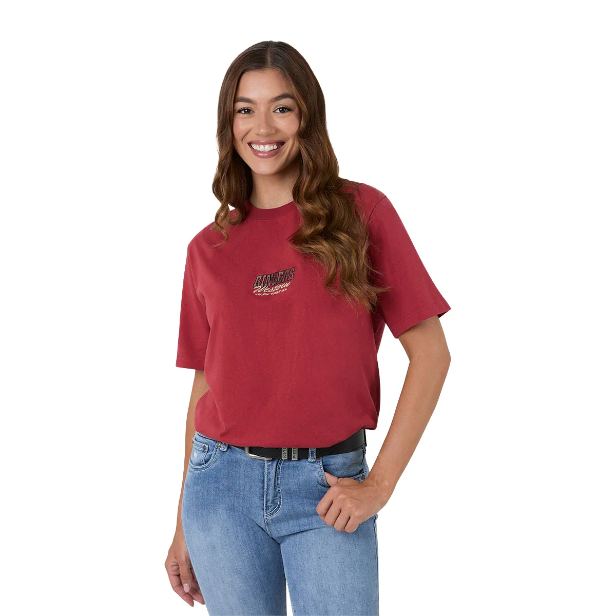 Ringers Western Unisex Garbala Classic Fit S/S Tee (425084RW) Brick Red - Image 5
