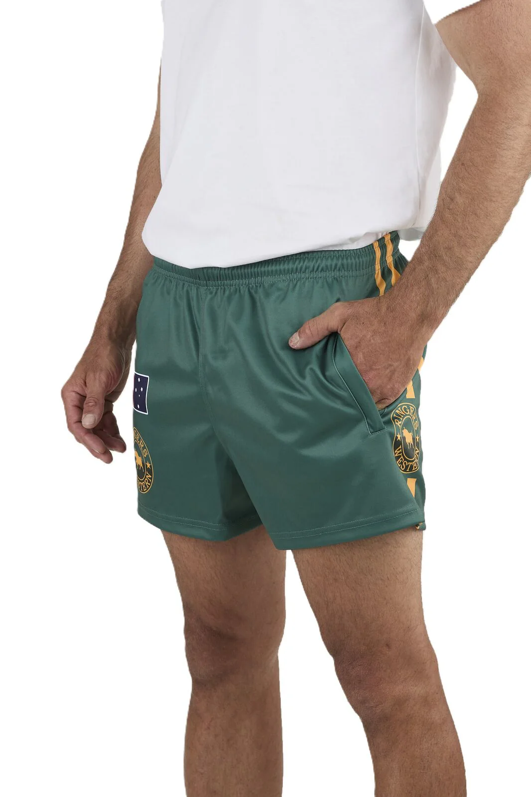 Ringers Western Unisex Good Bloke Footy Shorts (125073RW) Pine - Image 2