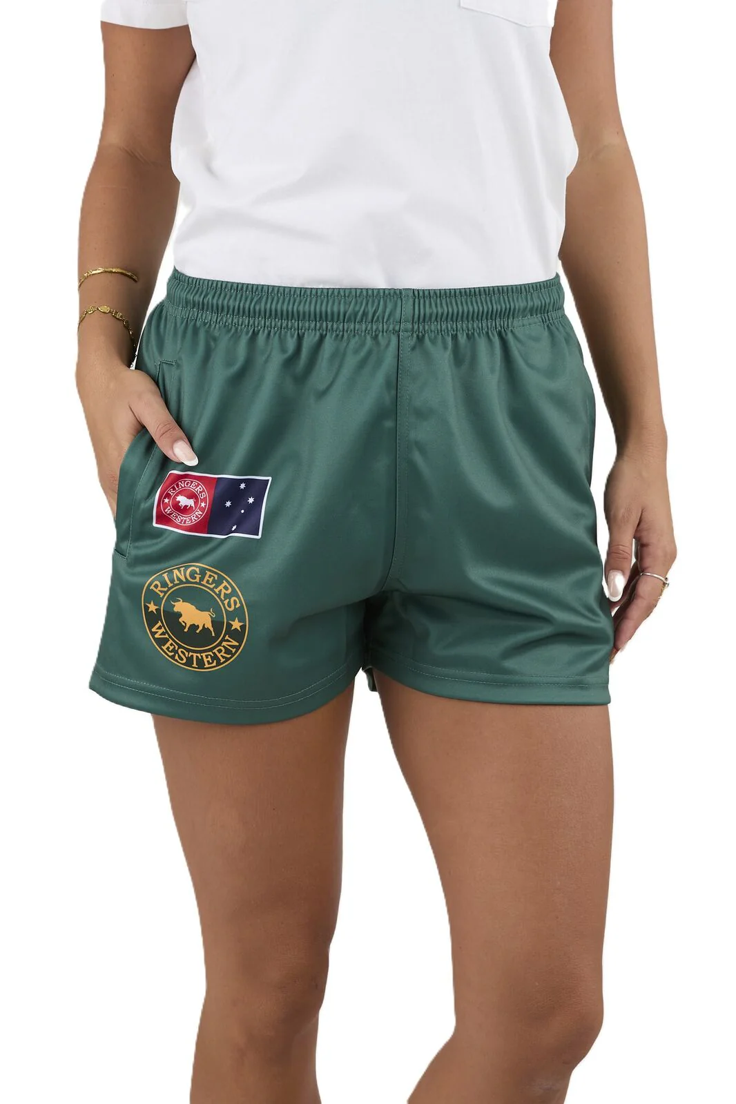 Ringers Western Unisex Good Bloke Footy Shorts (125073RW) Pine - Image 5