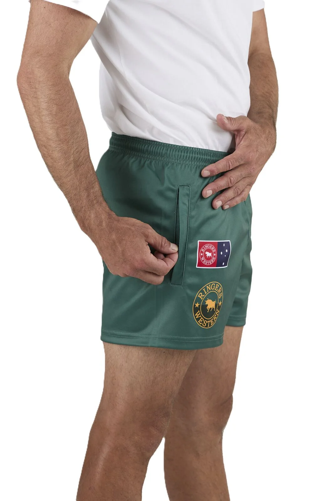 Ringers Western Unisex Good Bloke Footy Shorts (125073RW) Pine - Image 8