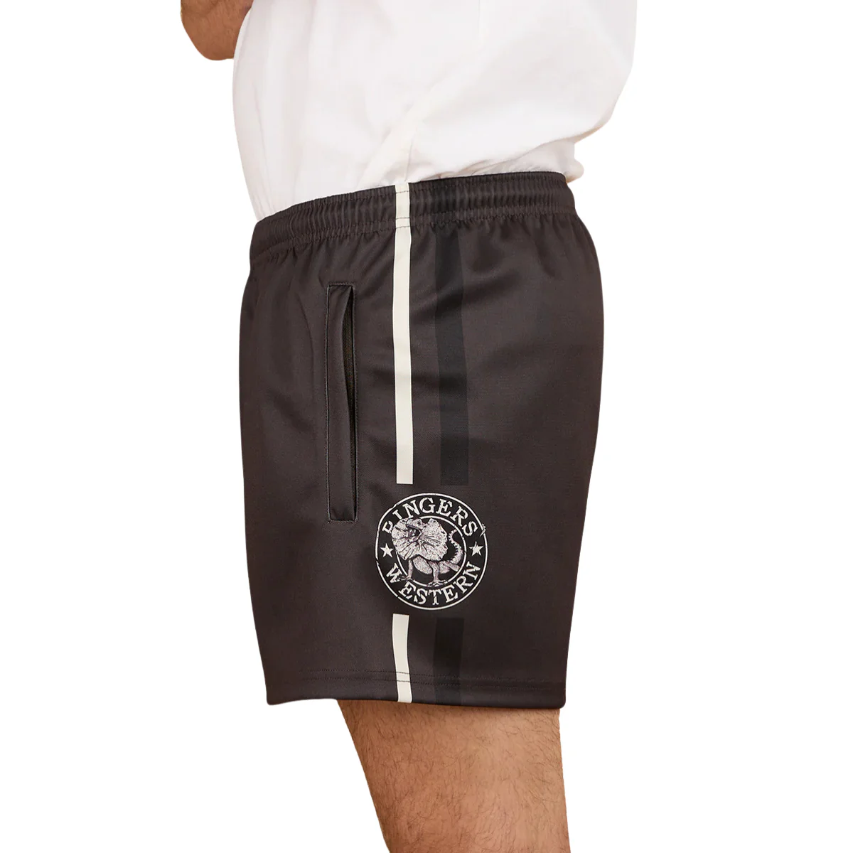 Ringers Western Unisex Outta Towner Footy Shorts (125024RW) Charcoal - Image 3