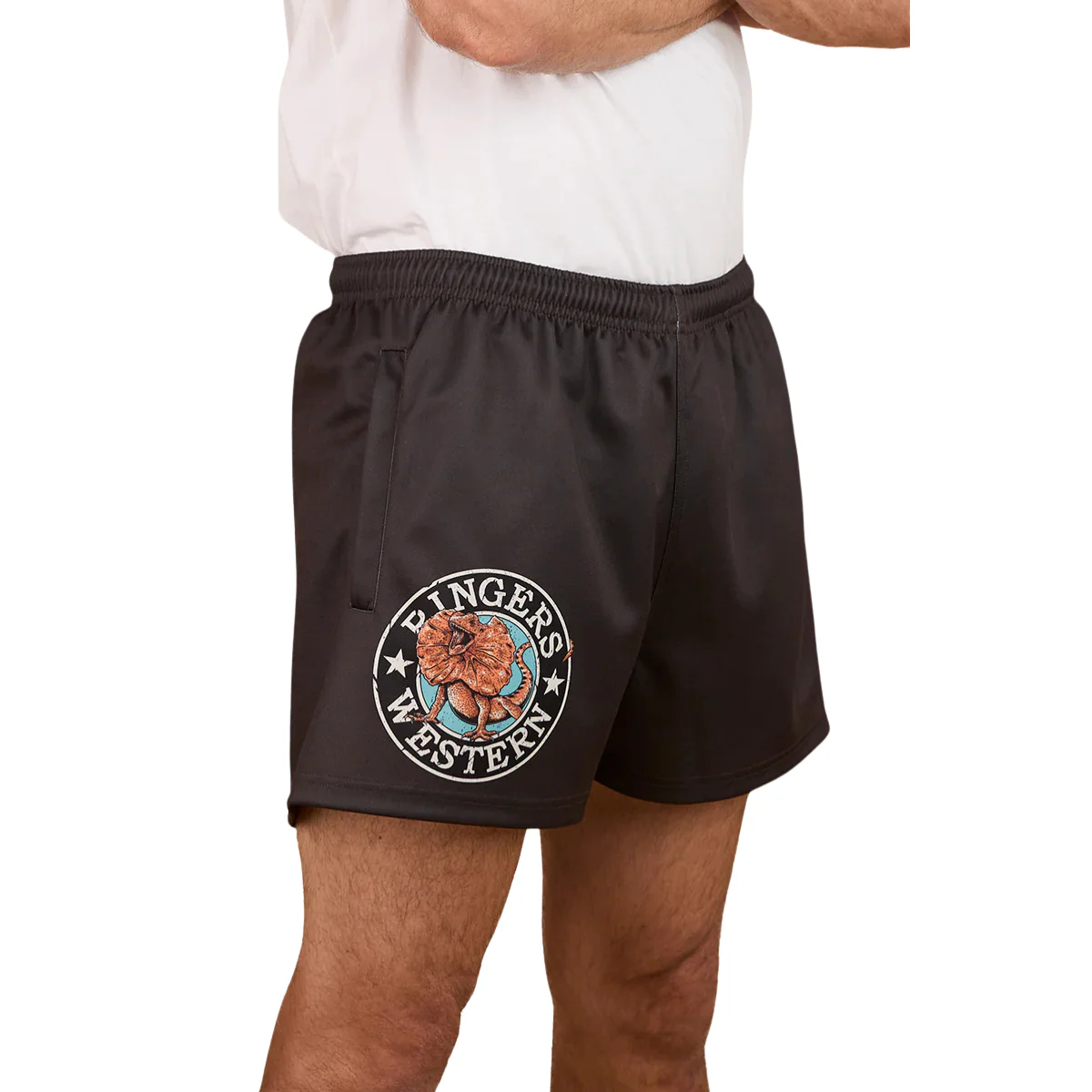 Ringers Western Unisex Outta Towner Footy Shorts (125024RW) Charcoal - Image 5