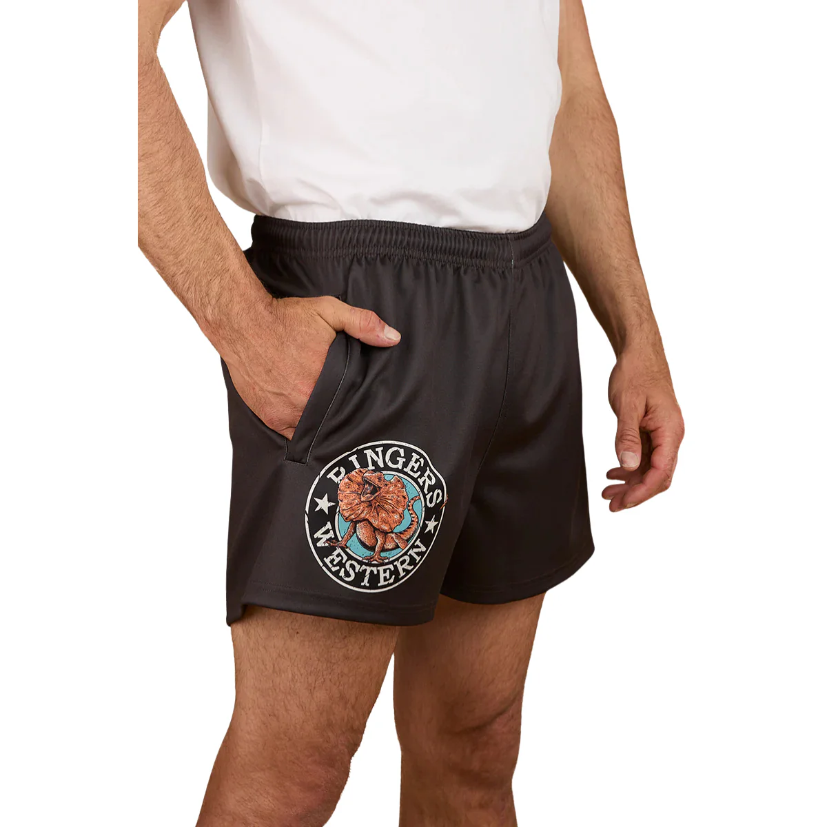 Ringers Western Unisex Outta Towner Footy Shorts (125024RW) Charcoal - Image 6