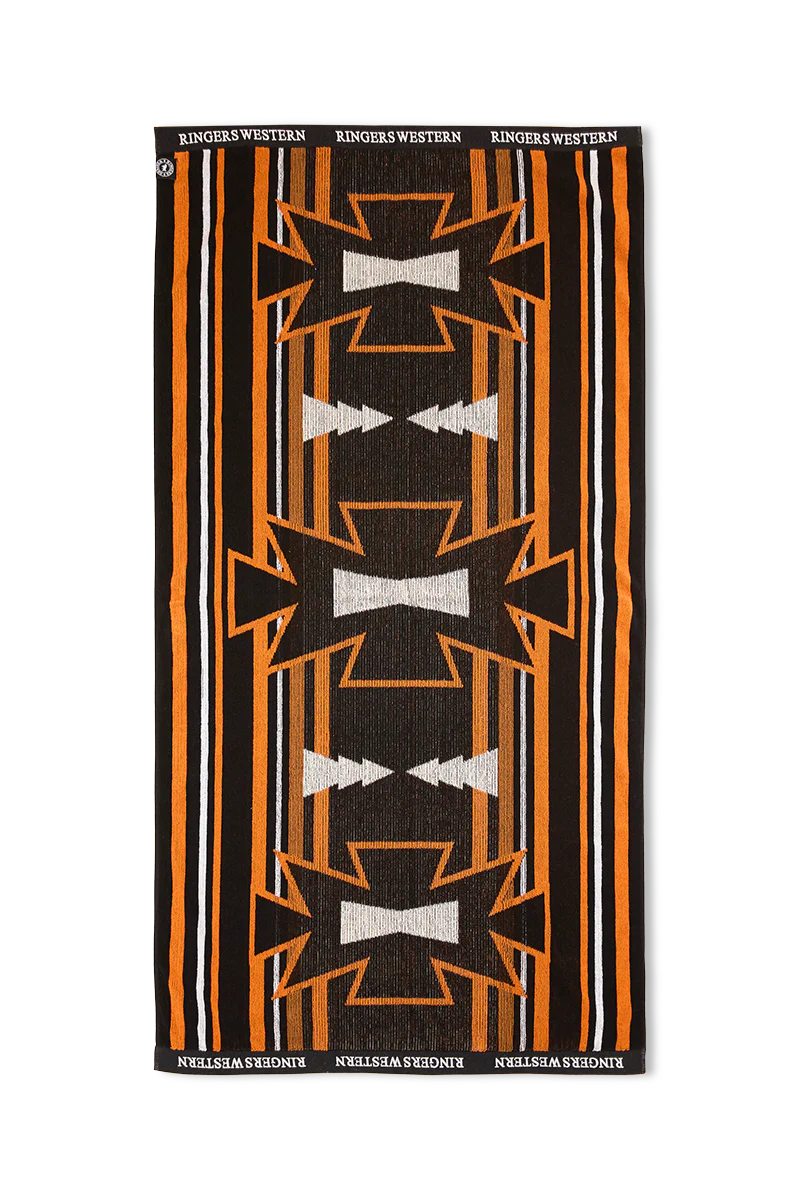 Ringers Western Unisex RW Aztec Jacquard Towel (724052RW) Black