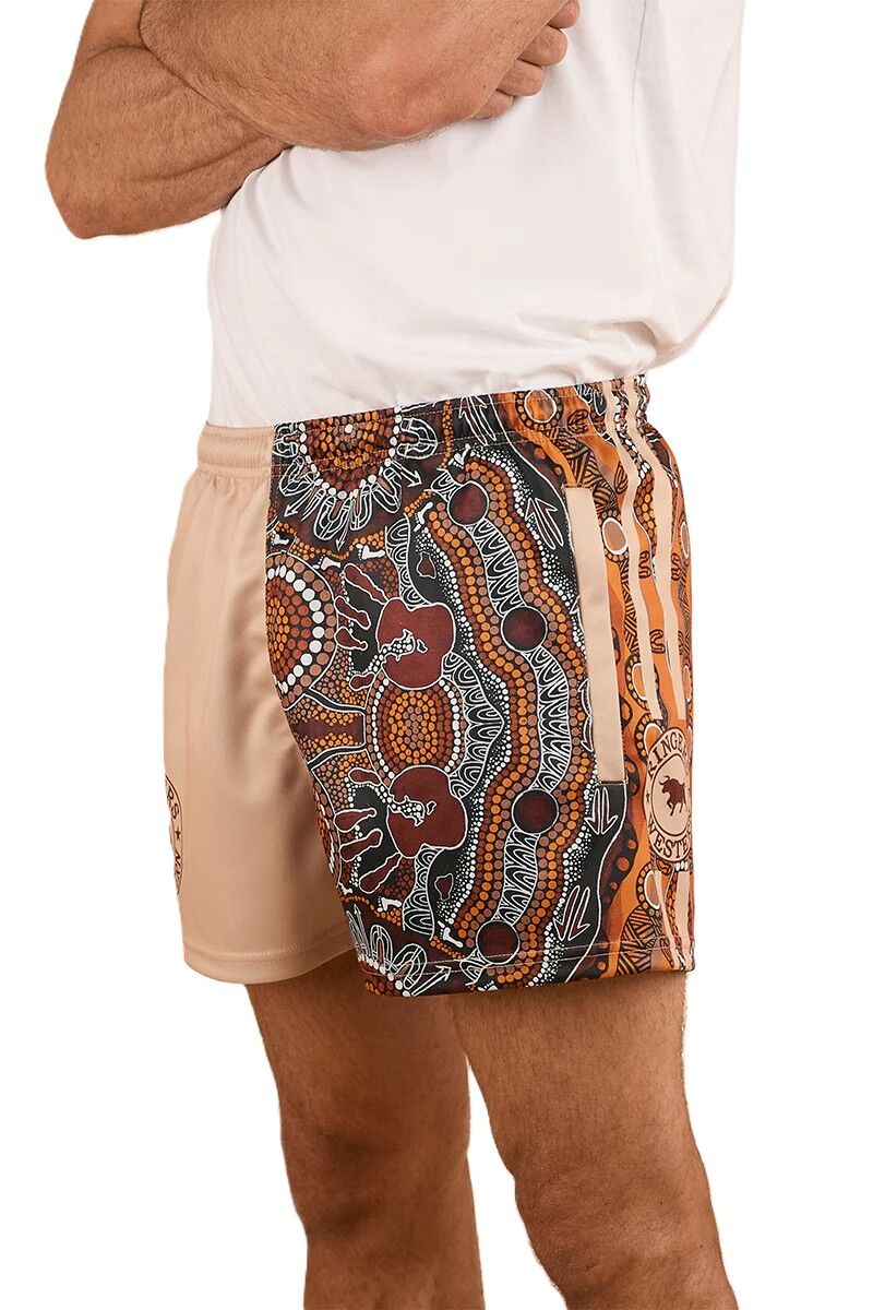 Ringers Western Unisex Walkabout Warrior Footy Shorts (424060RW) Dark Sand/Multi - Image 8