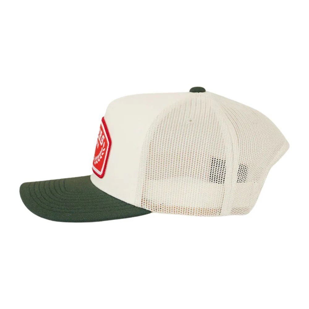 Ringers Western Wheatbelt Wool Trucker Cap (721009RW) Off White/Pine - Image 3