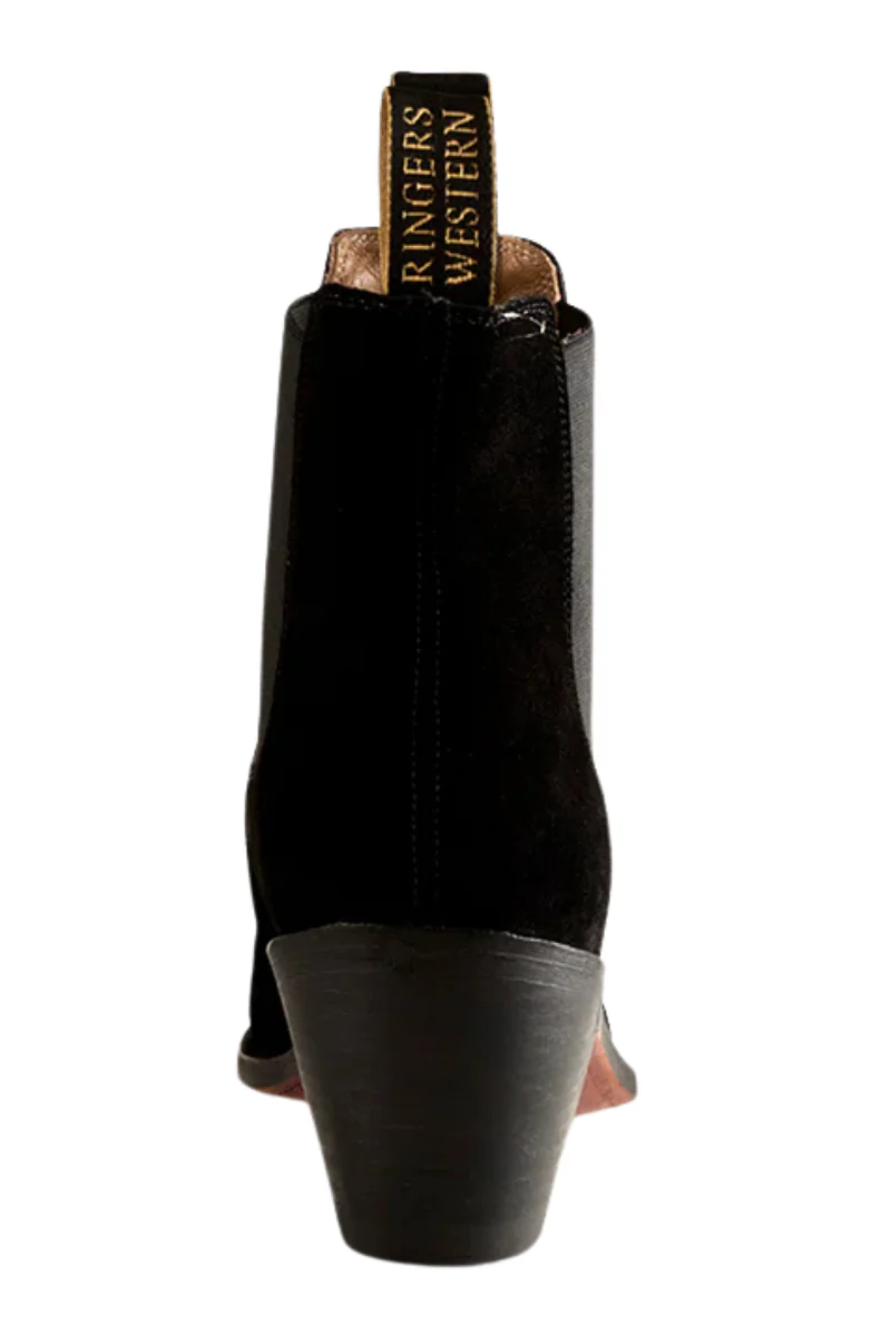 Ringers Western Womens Acacia Dress Boots (223023RW) Black Suede [GD] - Image 4