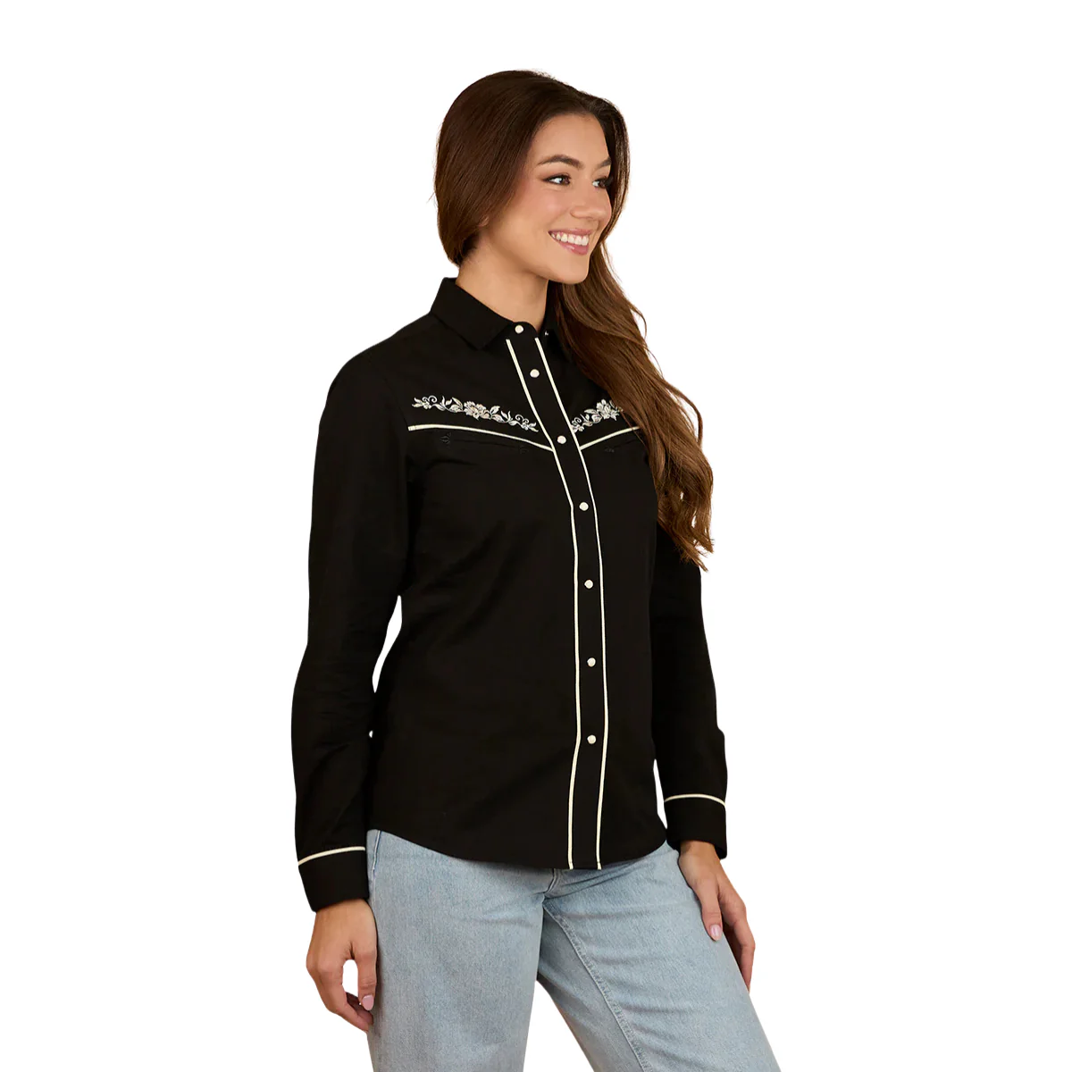 Ringers Western Womens Aisling L/S Western Shirt (225064RW) Black - Image 2