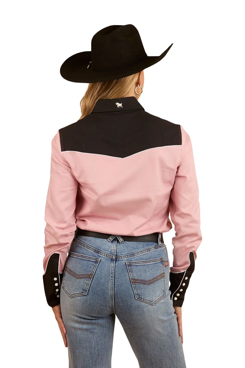 Ringers Western Womens Bellingen L/S Western Shirt (224073RW) Rosey Pink - Image 4
