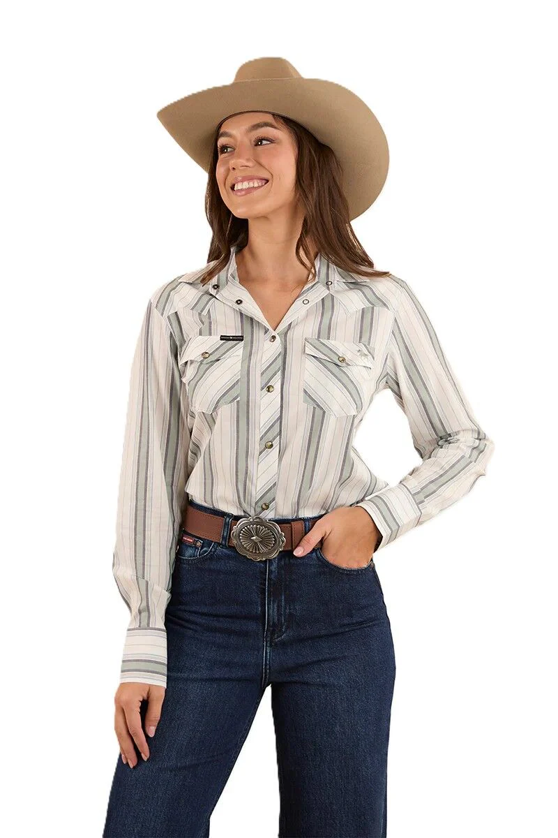 Ringers Western Womens Bubba L/S Western Shirt (223113RW) Dusty Sage [SD] - Image 3