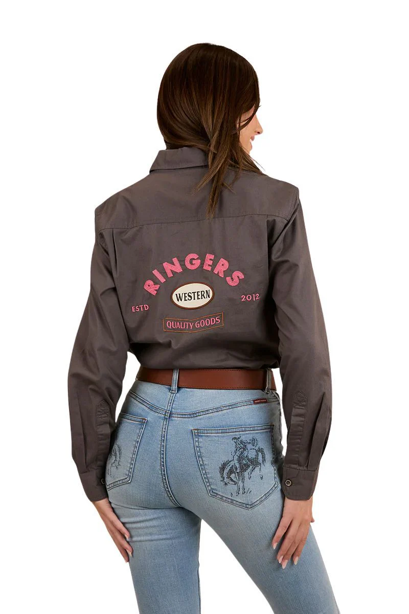 Ringers Western Womens Condora Full Button L/S Work Shirt (224104RW) Magnum - Image 3