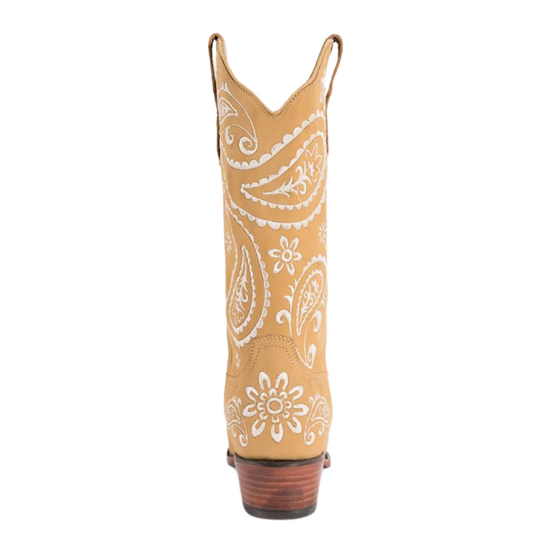 Ringers Western Womens Olivia Cuban Heel Western Boots (519250116) Bone - Image 7