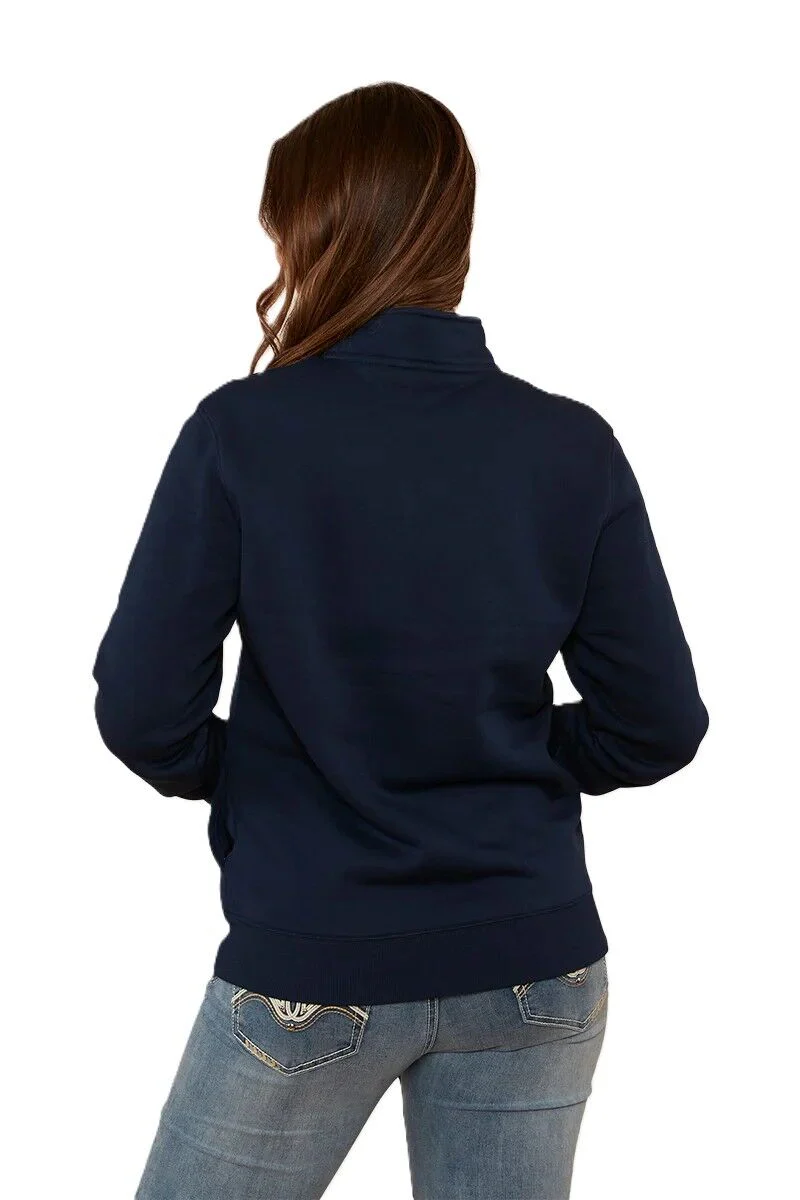 Ringers Western Womens Peninsula 1/4 Zip Jumper (223091RW) Navy - Image 2