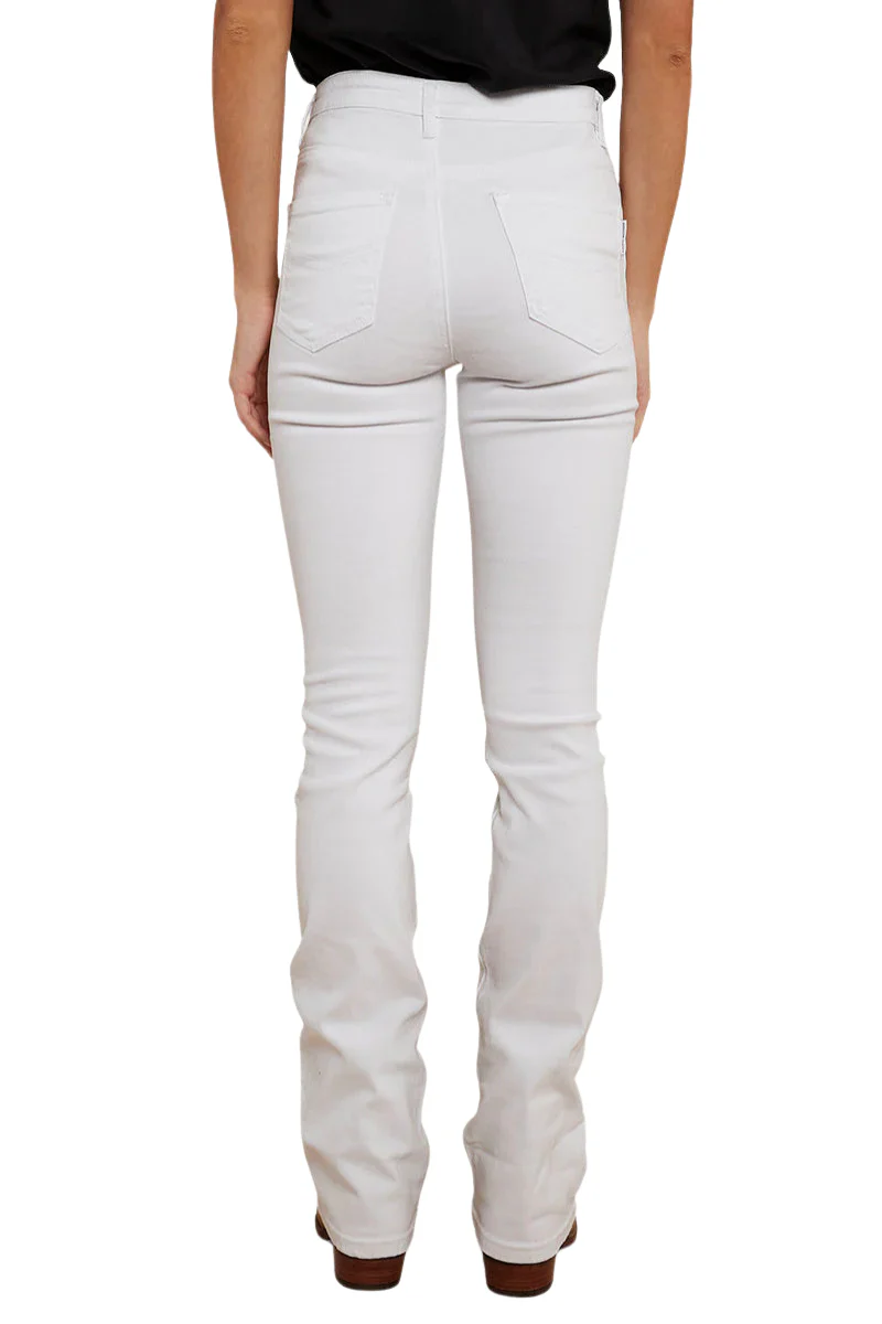 Ringers Western Womens Penny High Rise Bootleg Jeans (221115RW) White - Image 6
