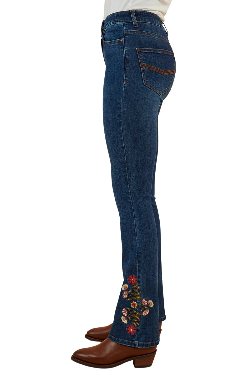 Ringers Western Womens Penny Rodeo High Rise Bootleg Jeans (222104RW) Classic Blue - Image 5