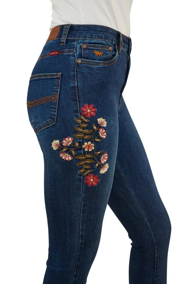 Ringers Western Womens Penny Rodeo High Rise Bootleg Jeans (222104RW) Classic Blue - Image 6