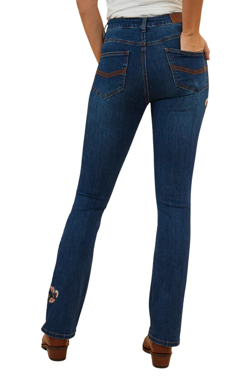 Ringers Western Womens Penny Rodeo High Rise Bootleg Jeans (222104RW) Classic Blue - Image 7