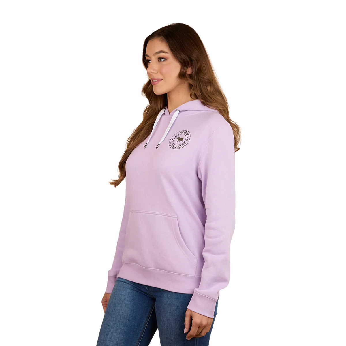 Ringers Western Womens Signature Bull Pullover Hoodie (223074RW) Lavender - Image 2