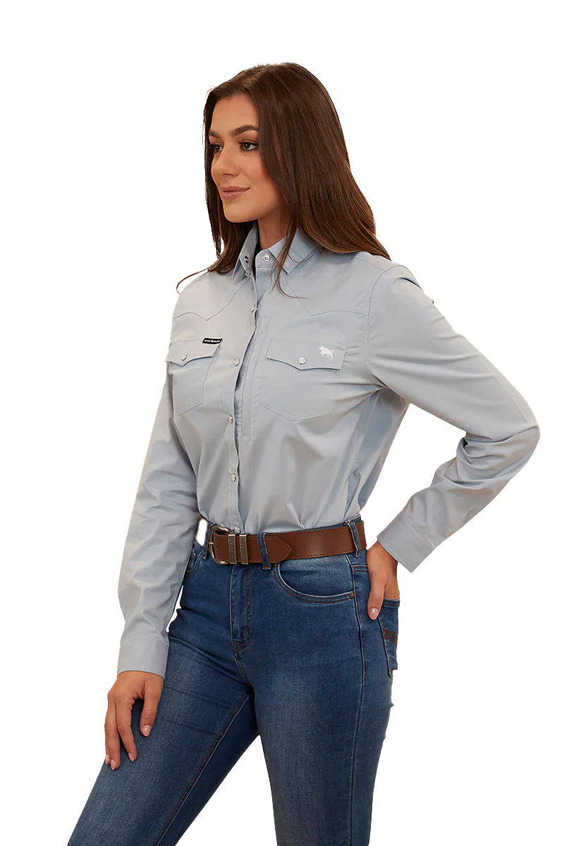 Ringers Western Womens Silverlake Western L/S Shirt (222120RW) Chambray [GD] - Image 3