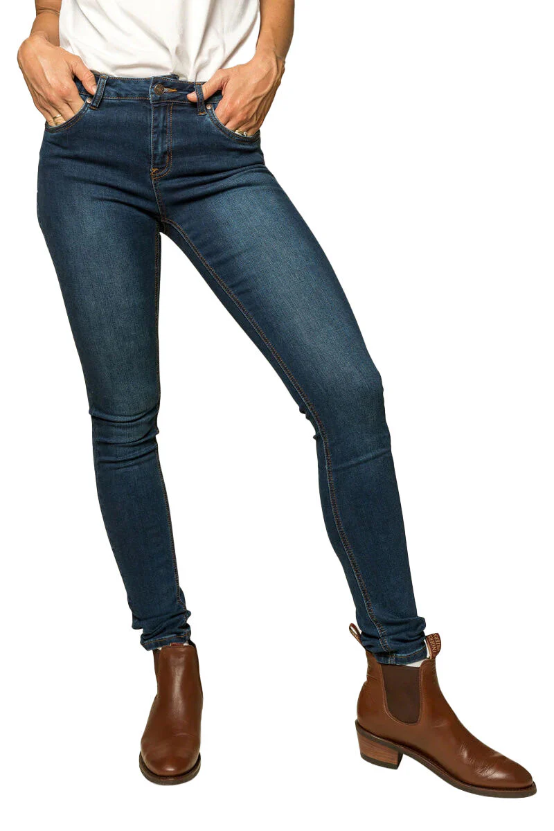 Ringers Western Womens Sophie Mid Rise Skinny Leg Jeans  (217108003) Classic Blue  [SD]