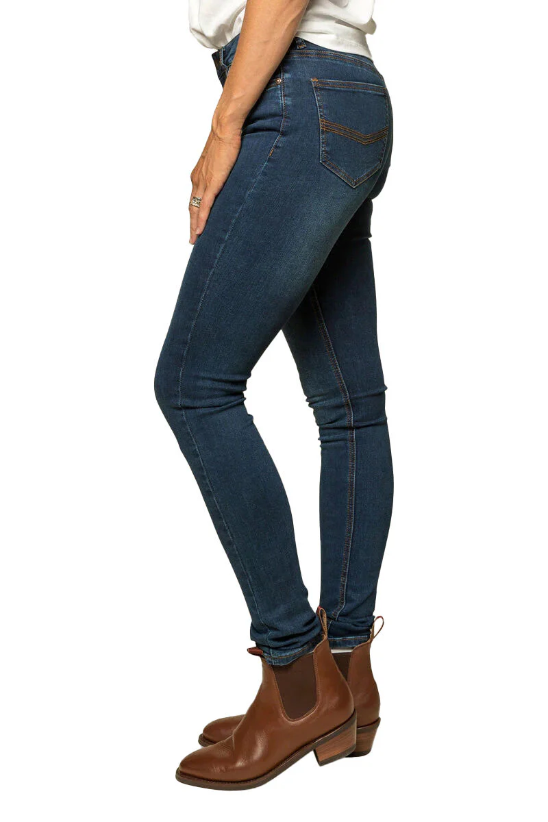 Ringers Western Womens Sophie Mid Rise Skinny Leg Jeans  (217108003) Classic Blue  [SD] - Image 2