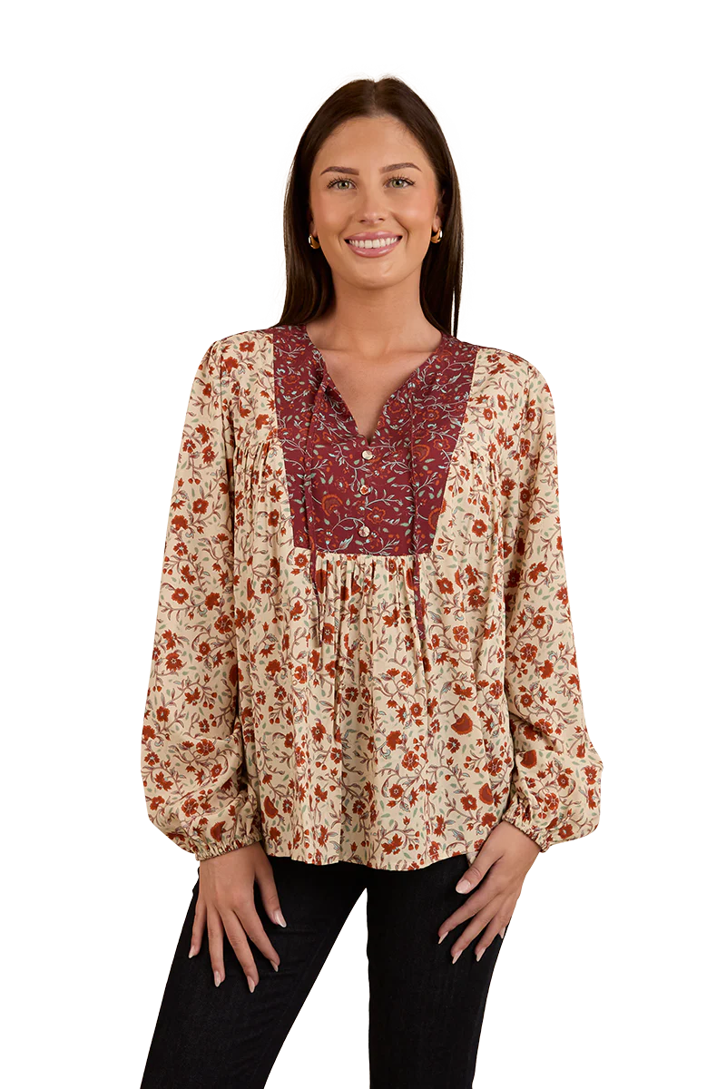 Ringers Western Womens Twyla Fashion S/S Top (224078RW) Off White [SD] - Image 2