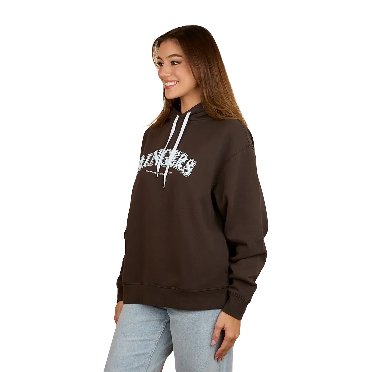 Ringers Western Womens Varsity Hoodie (223081RW) Charcoal - Image 3