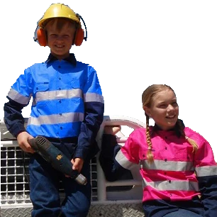 Ritemate Childrens Hi Vis Shirts with Tape (RM4050R) Blue/Navy - Image 3