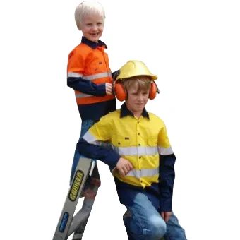 Ritemate Childrens Hi Vis Shirts with Tape (RM4050R) Yellow/Navy - Image 3