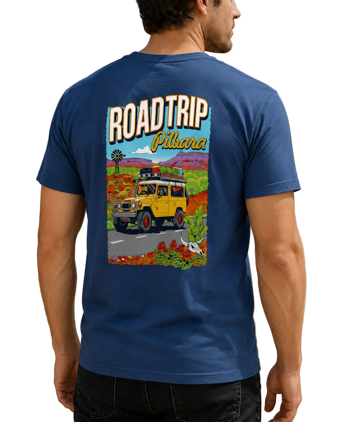 Ritemate Mens Pilbara Roadtrip Pilbara S/S Tee (RMTC032) Admiral