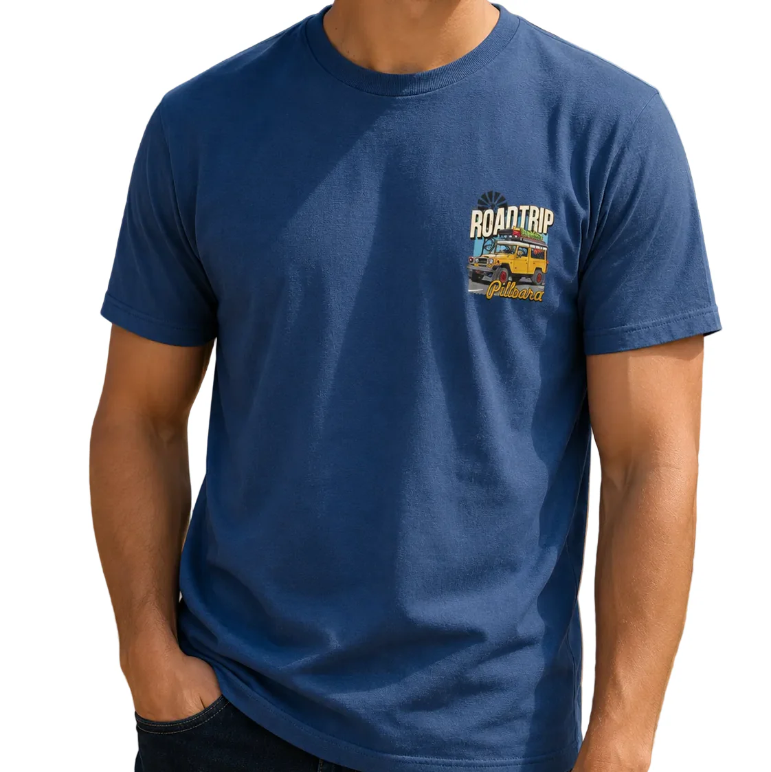 Ritemate Mens Pilbara Roadtrip Pilbara S/S Tee (RMTC032) Admiral - Image 2